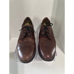 De la Rentis Shoes Leather Oxfords Comfort Brown Lace Up Mens Size